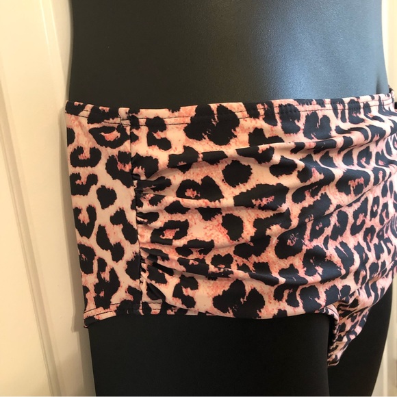 SHEIN | “Maternity” Bathing Suit 2-Tone Pink Leopard Print & Black 2pc | Size S - Picture 9 of 14